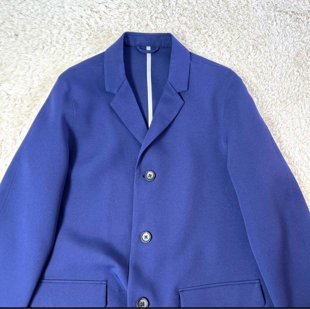 【極美品】TOMORROWLAND ロングチェスターコート 無縫製 ブルー L