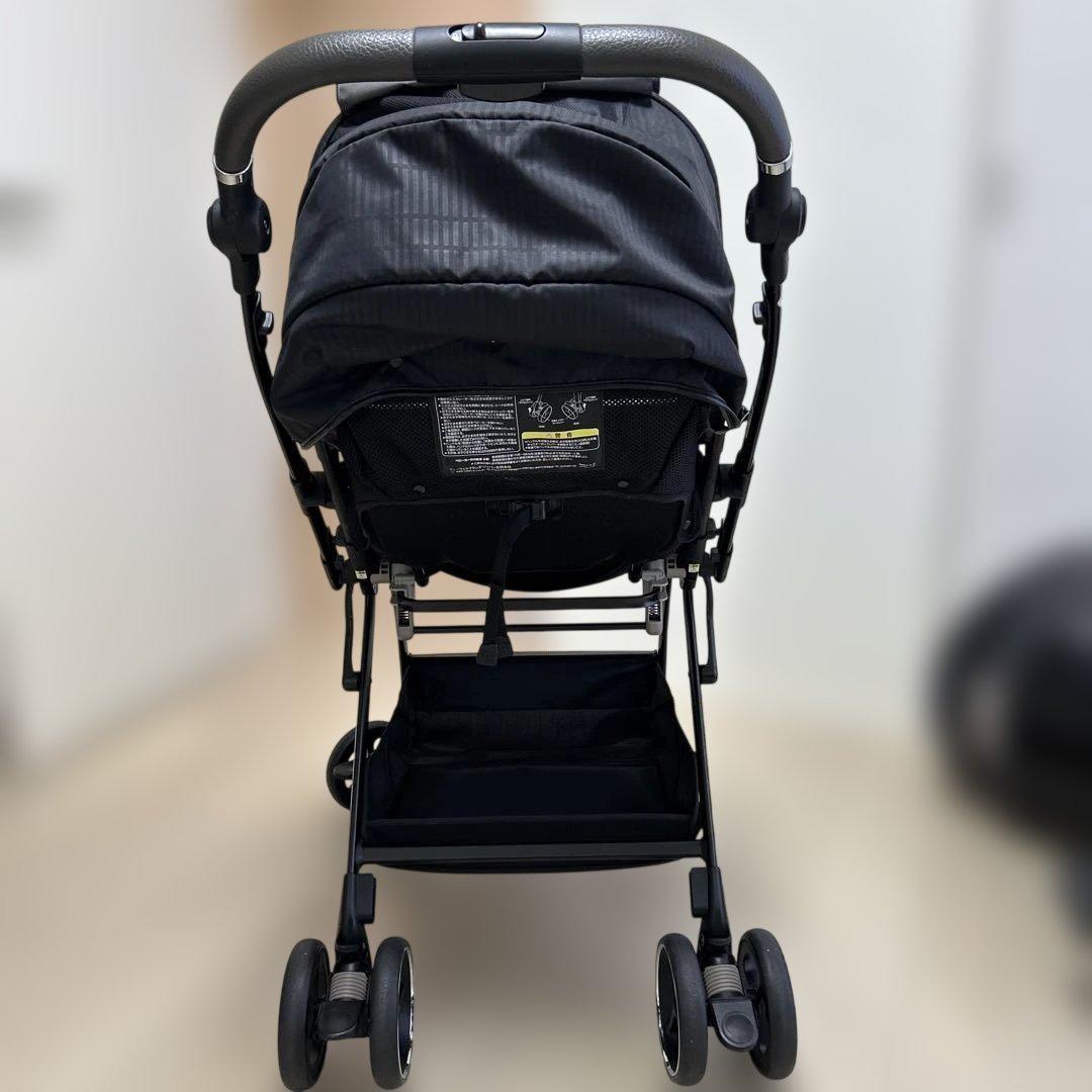 Aprica オプティアクッショングレイス ブラック 対面背面 A形 雨カバー付