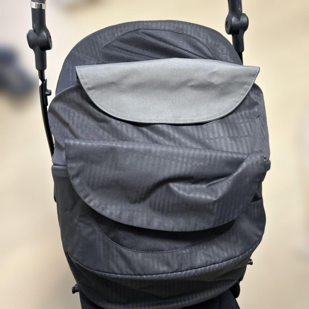 Aprica オプティアクッショングレイス ブラック 対面背面 A形 雨カバー付