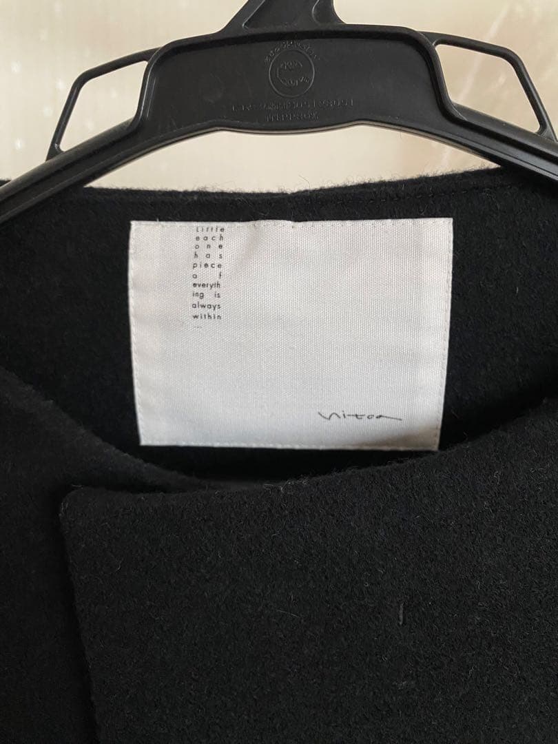 abc123　nitca ニトカ ノーカラーコクーンコート 黒