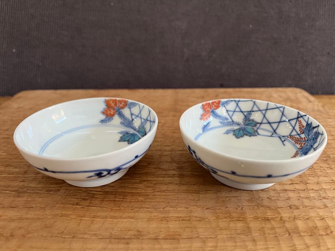 人間国宝　酒井田柿右衛門　13代　桐錦絵　豆皿　小鉢