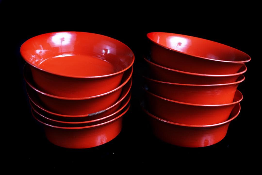 塗師橘屋友七 木皿 19枚 銘々皿 菓子皿 共箱