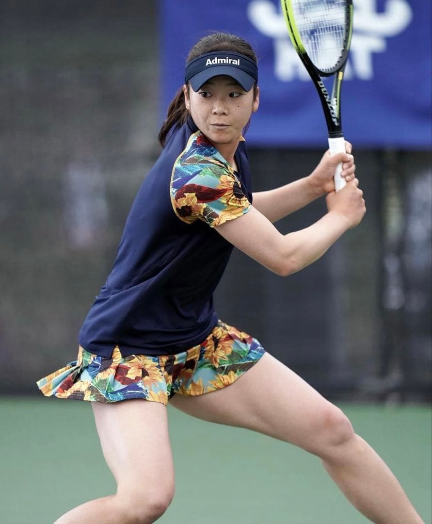 レア❣️アドミラル レディーステニスウェア ゲームシャツ＆ひまわり柄スカート