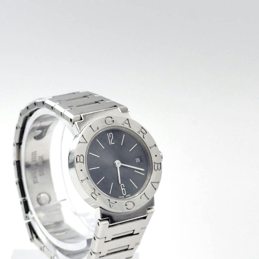 BVLGARI bb26ss 腕時計　シルバー　ブラック文字盤　付属品有り