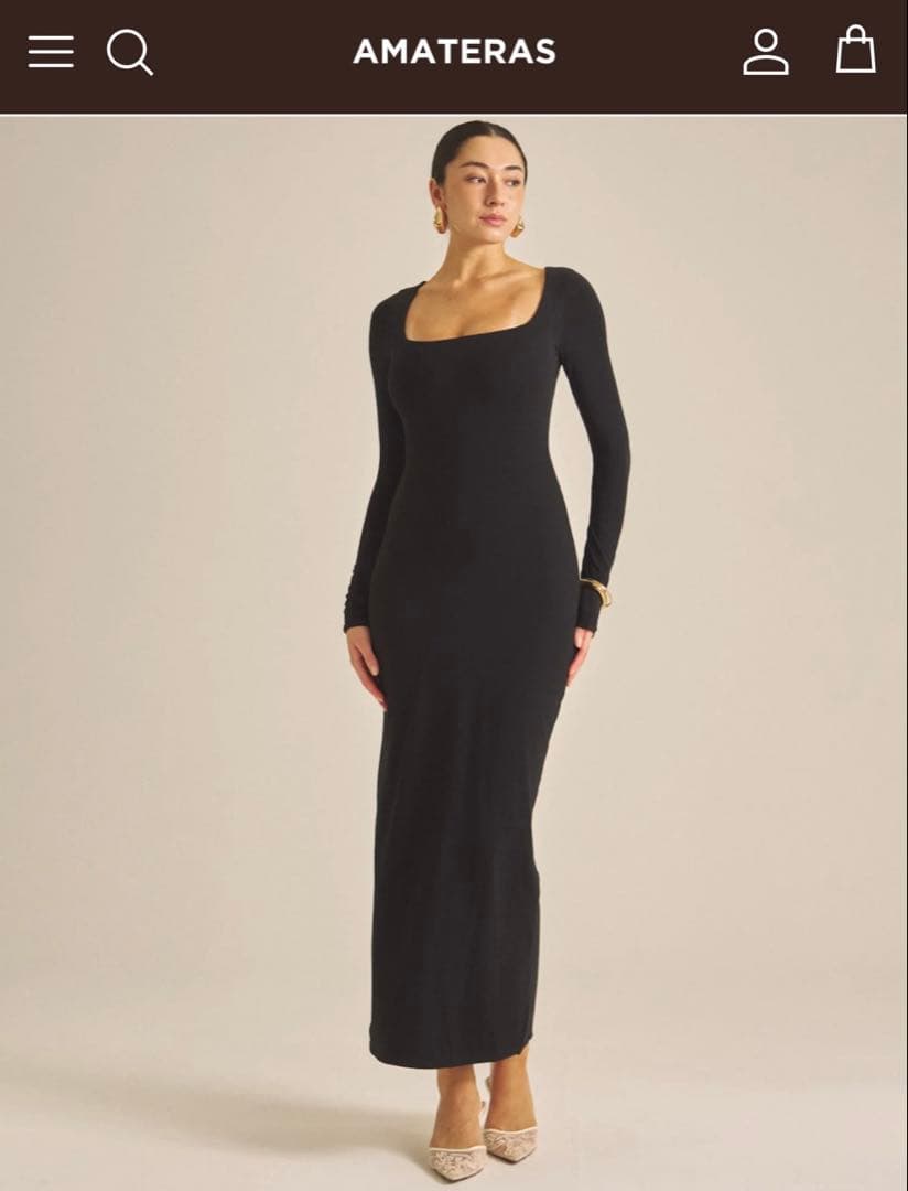 AMATERAS Square Padded Dress PETITサイズ