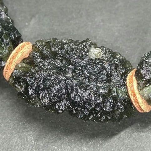 ラッキー様。専用 顛-⑨【希少 モルダバイト 原石ブレス】手首サイズ 約17㌢