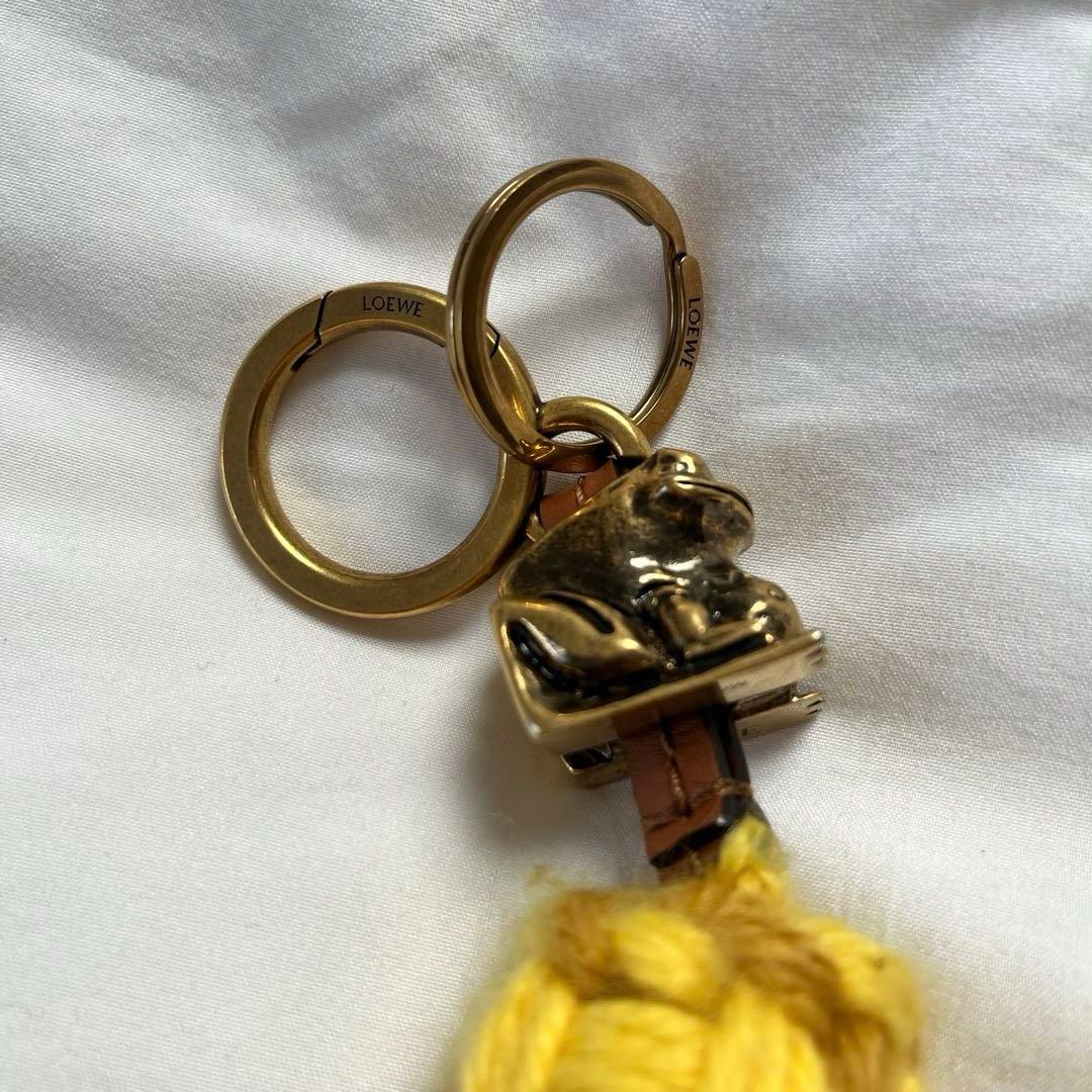 【美品】LOEWE ロエベ チャーム キーリング キーホルダー カエル ウール