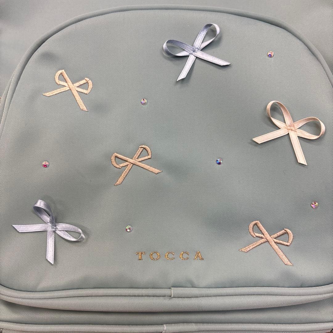 〜Plumeria〜TOCCA トッカ　大きめ　水色リボン装飾 リュック