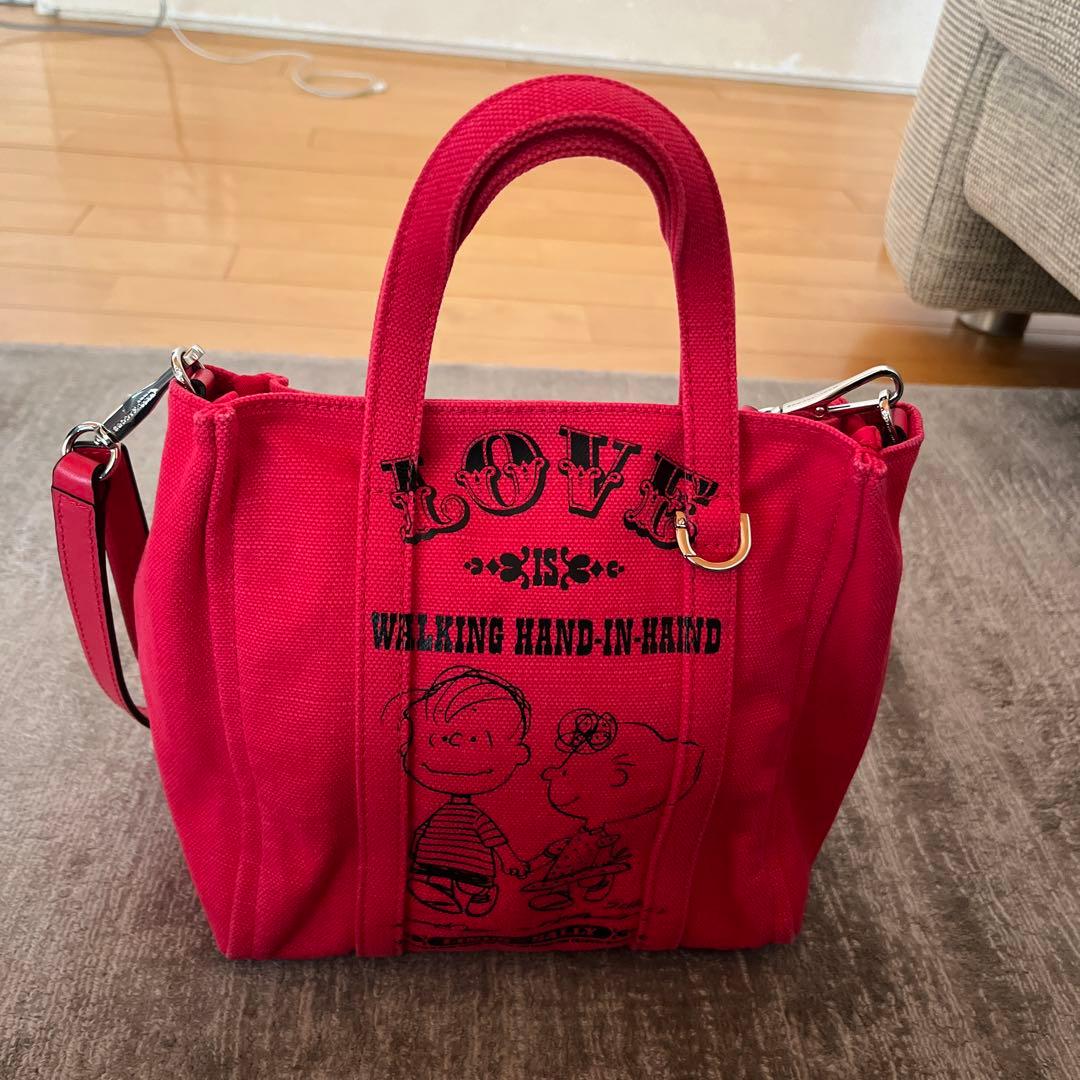 MARC JACOBS THE TAG TOTE PEANUTS ピンク