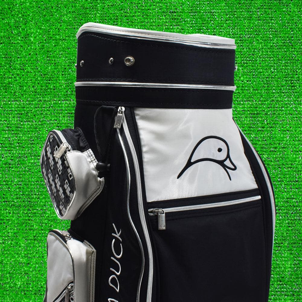 マンダリナダック/Kasco レディース キャディバッグ【黒×白】美品！