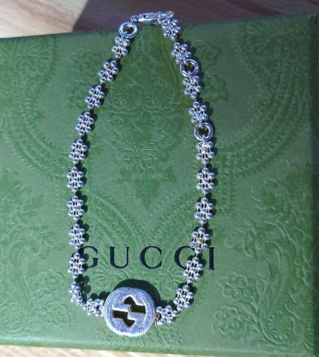 GUCCI インターロッキングG　ブレスレット　シルバー