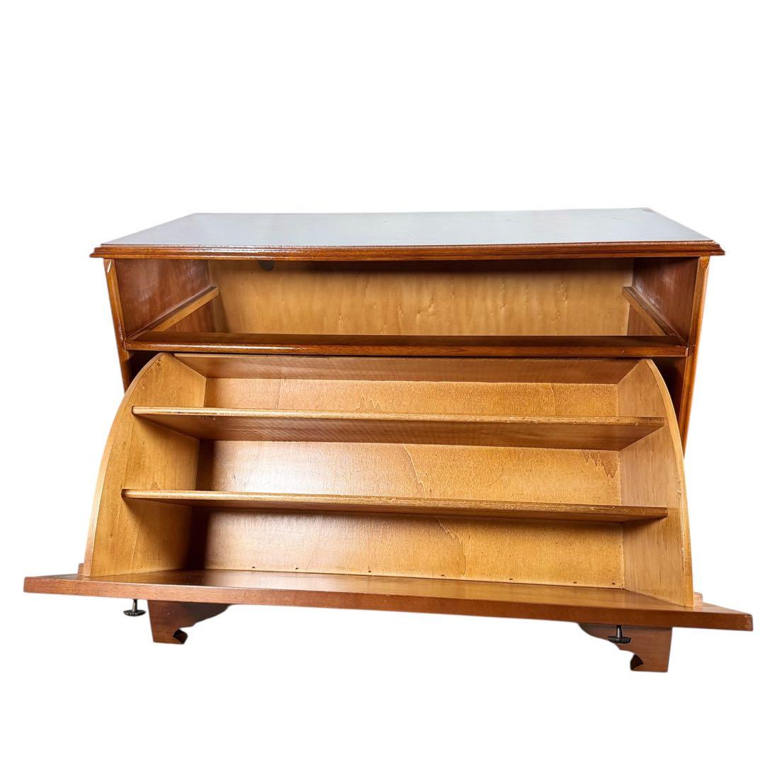 HR875 【レアデザイン】象嵌　イタリア　キャビネット　レコード収納　靴箱