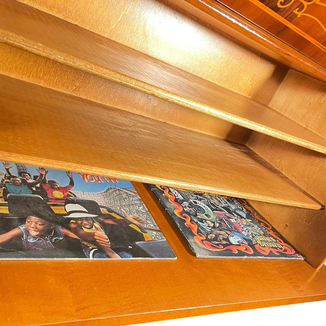 HR875 【レアデザイン】象嵌　イタリア　キャビネット　レコード収納　靴箱