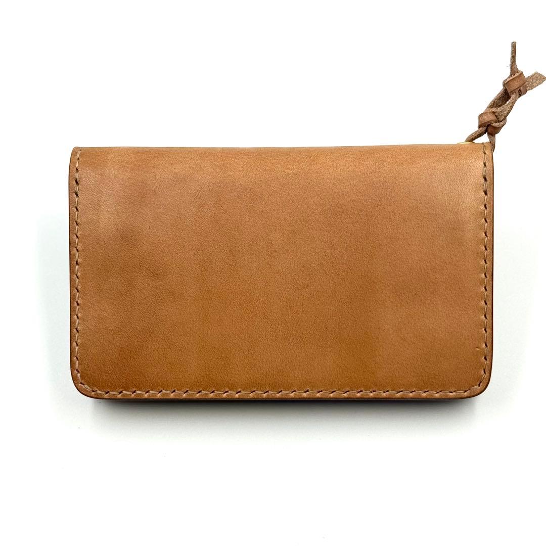 ミドルトラッカーウォレット(ナチュラルサドルレザー　タロンジッパー　真鍮製