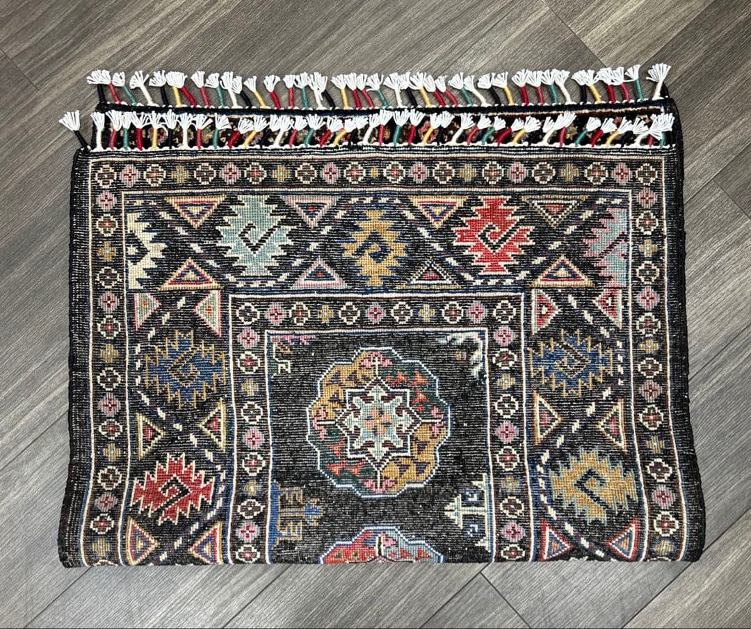 130x83cmトライバルラグアフガニスタン ガズニーウール手織り絨毯