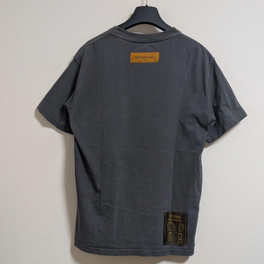 【値下げ】ルイヴィトン 半袖カットソー インサイドアウト ステープルズ 灰 M