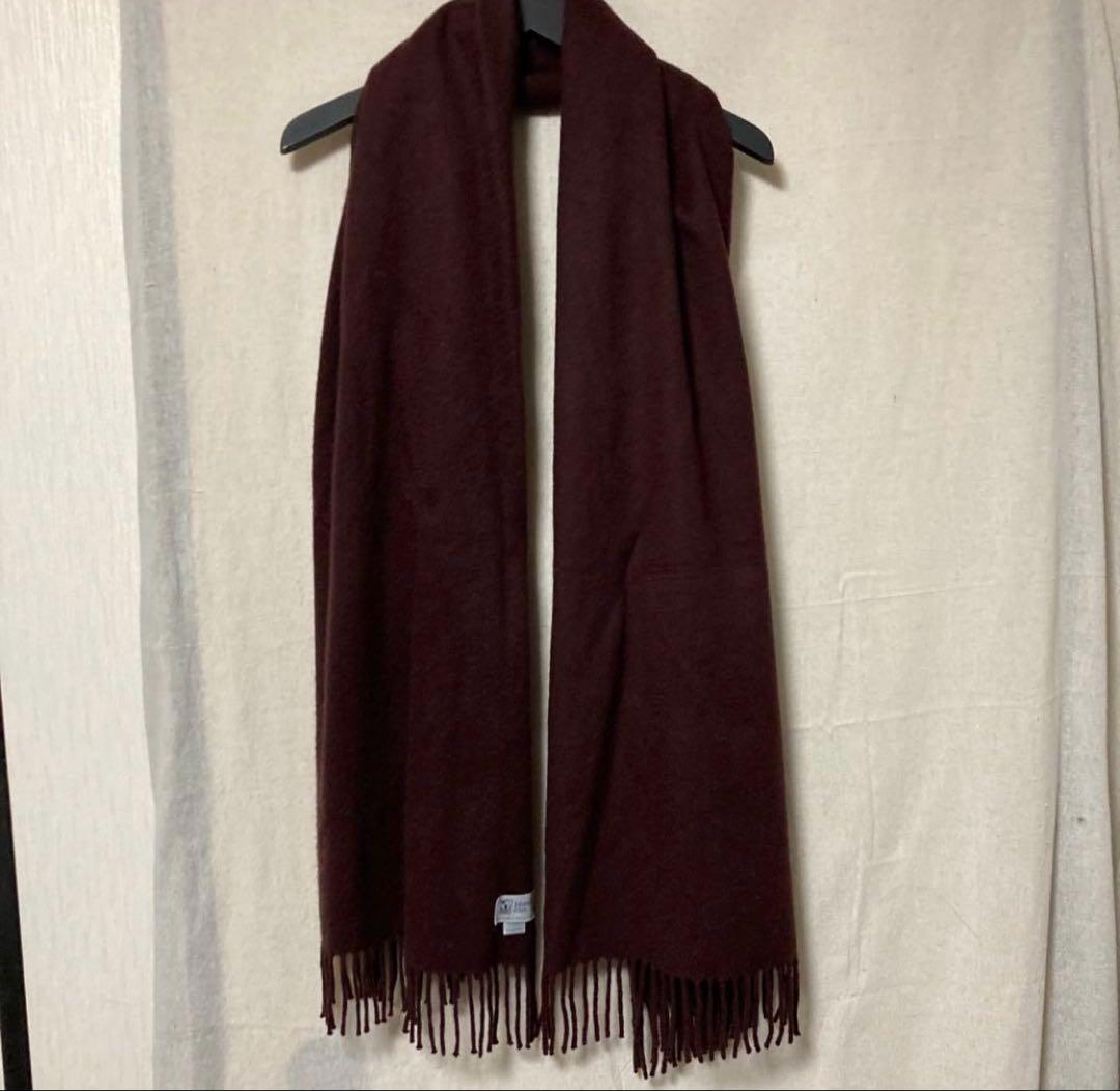 はなまる ジョンストンズオブエルガン カシミヤ100% 大判マフラー