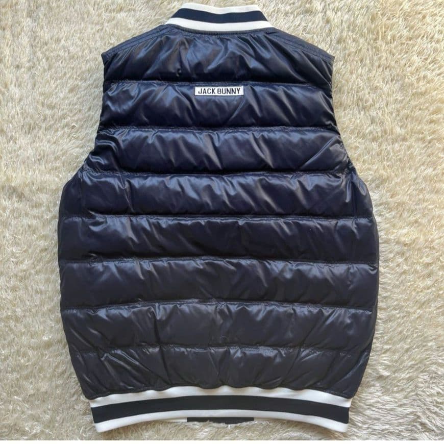 極美品　ジャックバニー　ダウンベスト　フルジップ　ダブル　サイズ5 ネイビー