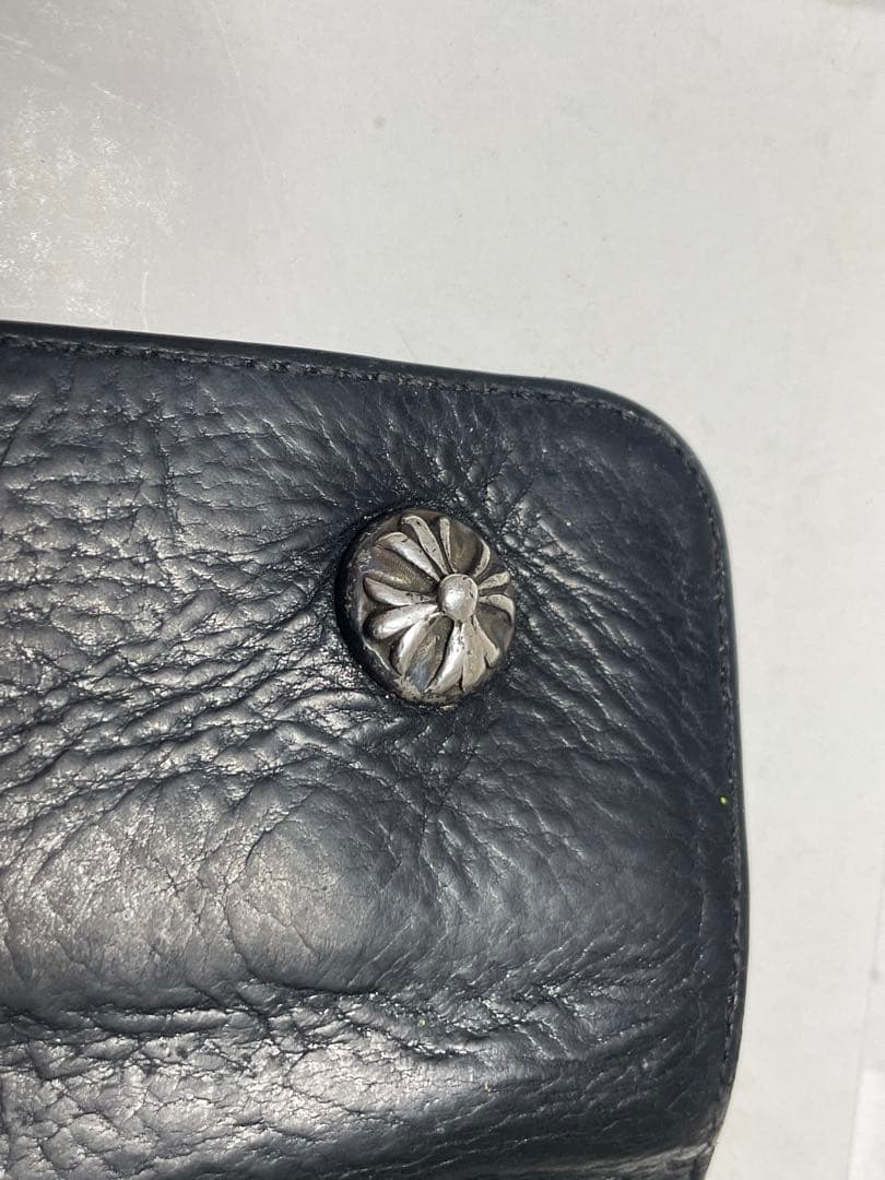 こめCHROME HEARTS クロムハーツウェーブウォレットクロスボタン