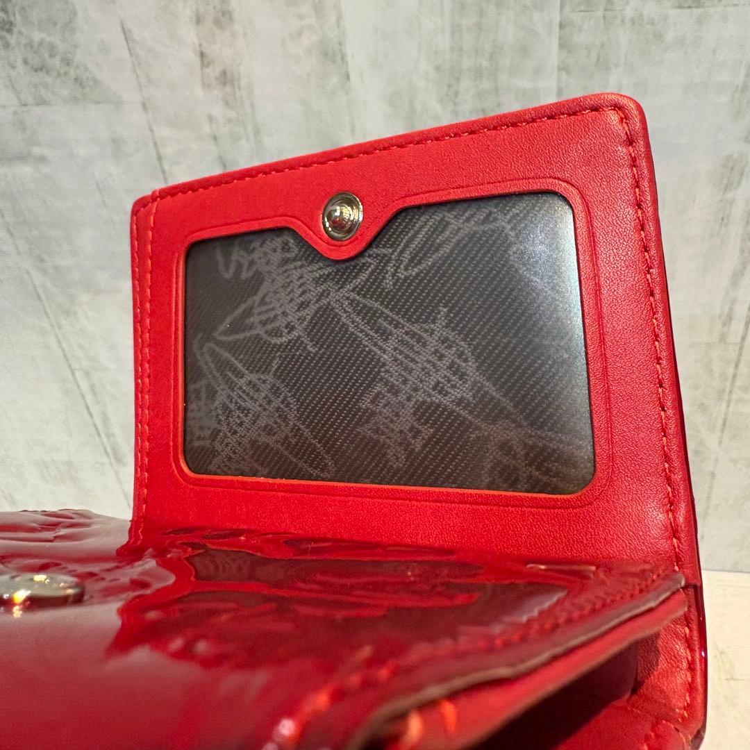 Vivienne Westwood 3つ折り財布 / レッド/シルバー金具付き