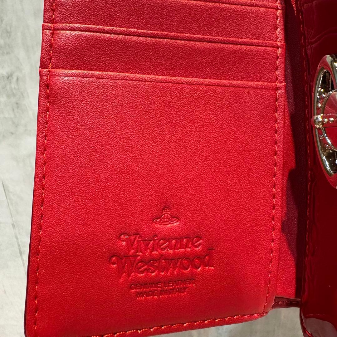 Vivienne Westwood 3つ折り財布 / レッド/シルバー金具付き