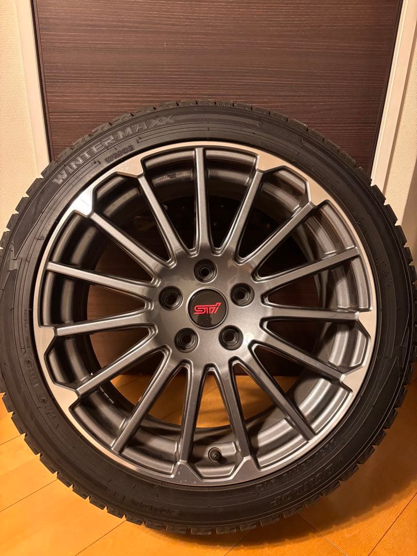 【トト】スバル純正 STIホイール 18インチ + スタッドレスタイヤ②