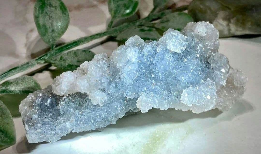 インド産　ブルーカルセドニー　原石　ラフストーン