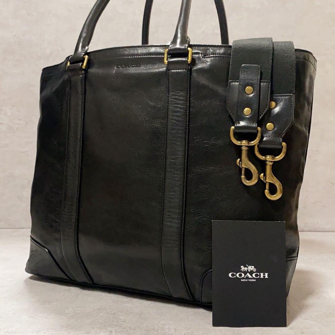 美品✨COACH コーチ トートバッグ 2way ショルダーバッグ A4収納 黒