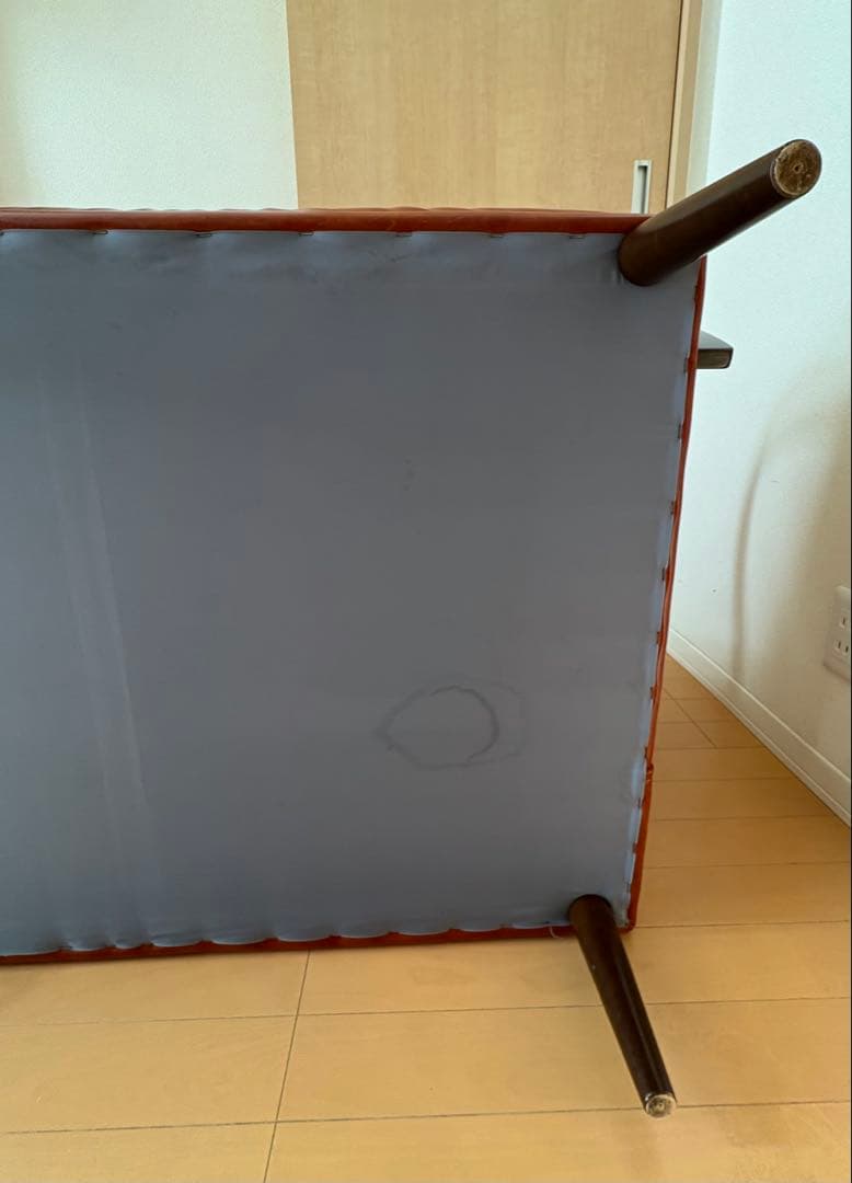 B-COMPANYクールベ 合成皮革 2人掛けソファ ミッドセンチュリー