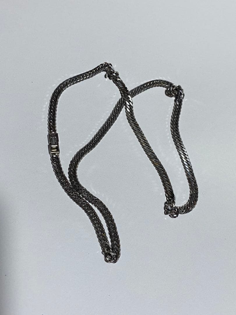 シルバー925 喜平ネックレス　6面カット　4.5mm ダブル　50cm