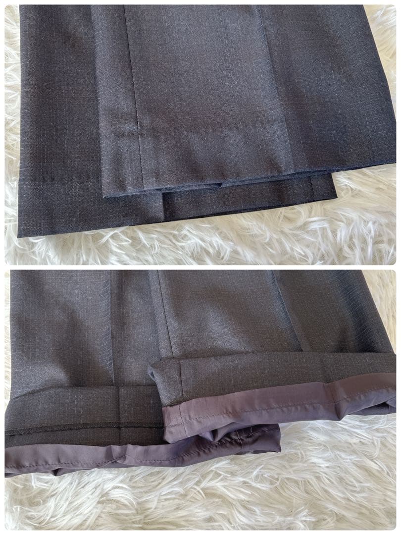 美品 ニューヨーカー チェルッティ 高級 スーツ 3点セット チェック 17