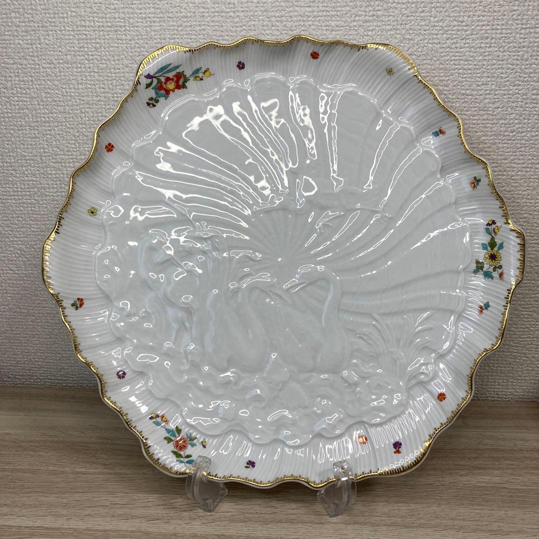 マイセン　スワン　ケーキプレート　29cm