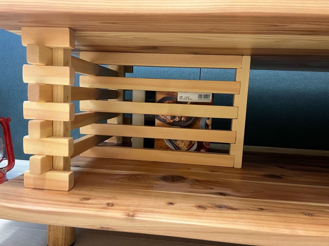 【送料無料】 ローテーブル 和風 木組格子形 120cm 60cm 杉