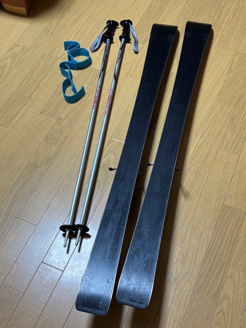 スキーストックセット 130cm 青/黒