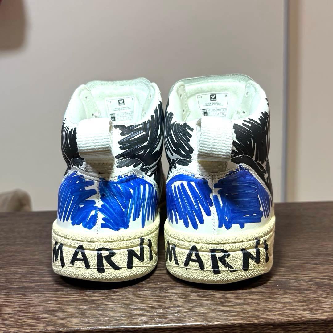 ✿ MARNI×VEJA ✿ コラボ ハイカットスニーカー　手書きマルチカラー