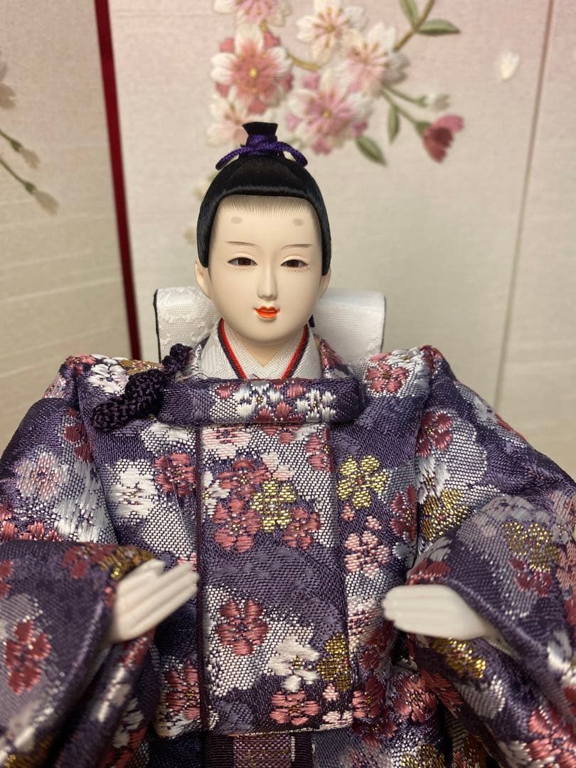 雛人形　親王飾り総檜造り収納セット・サイズ間口約５５×奥行約３３×高さ約４８㎝