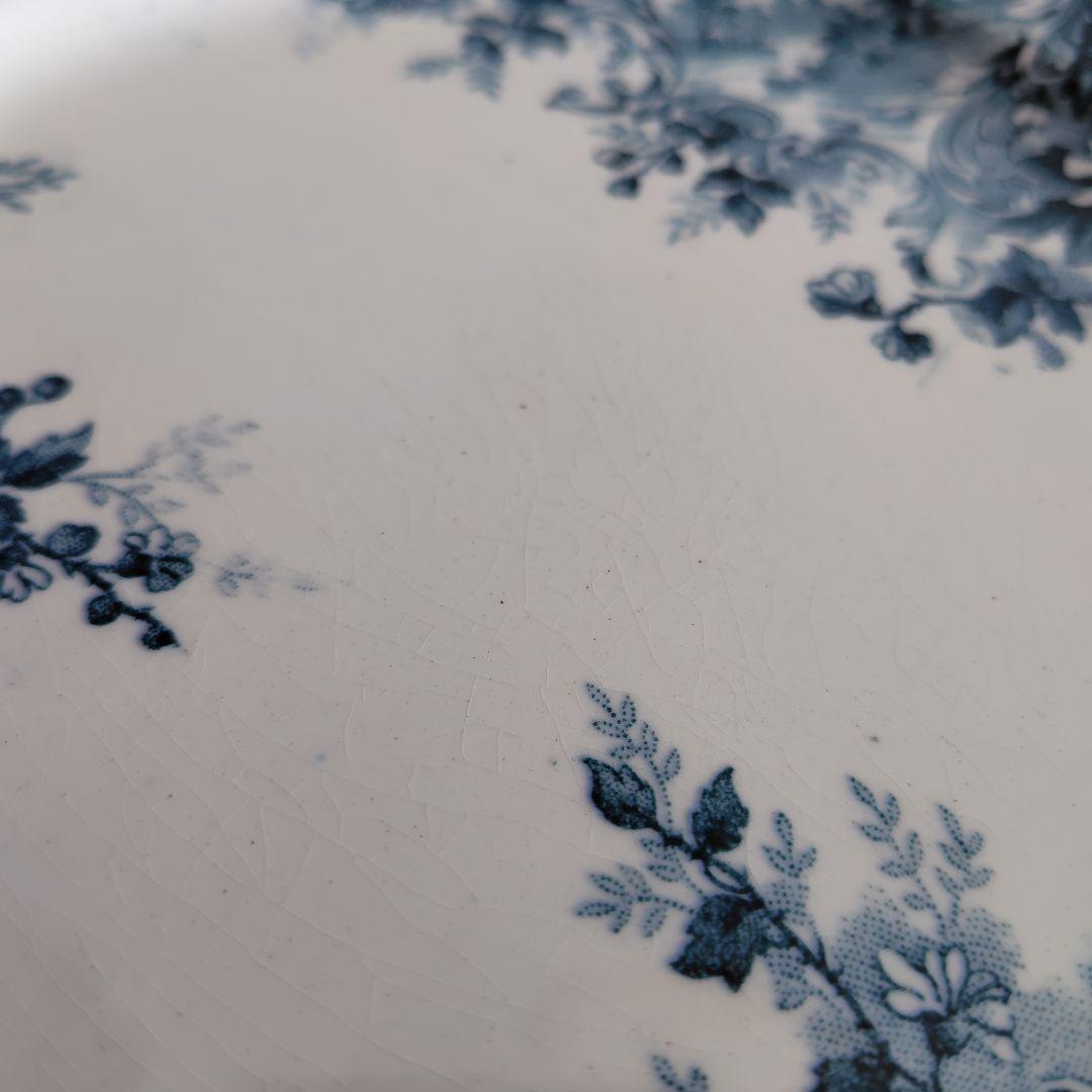 アンティーク　ショワジールロワ　ポンパドール　平皿(ブルー)