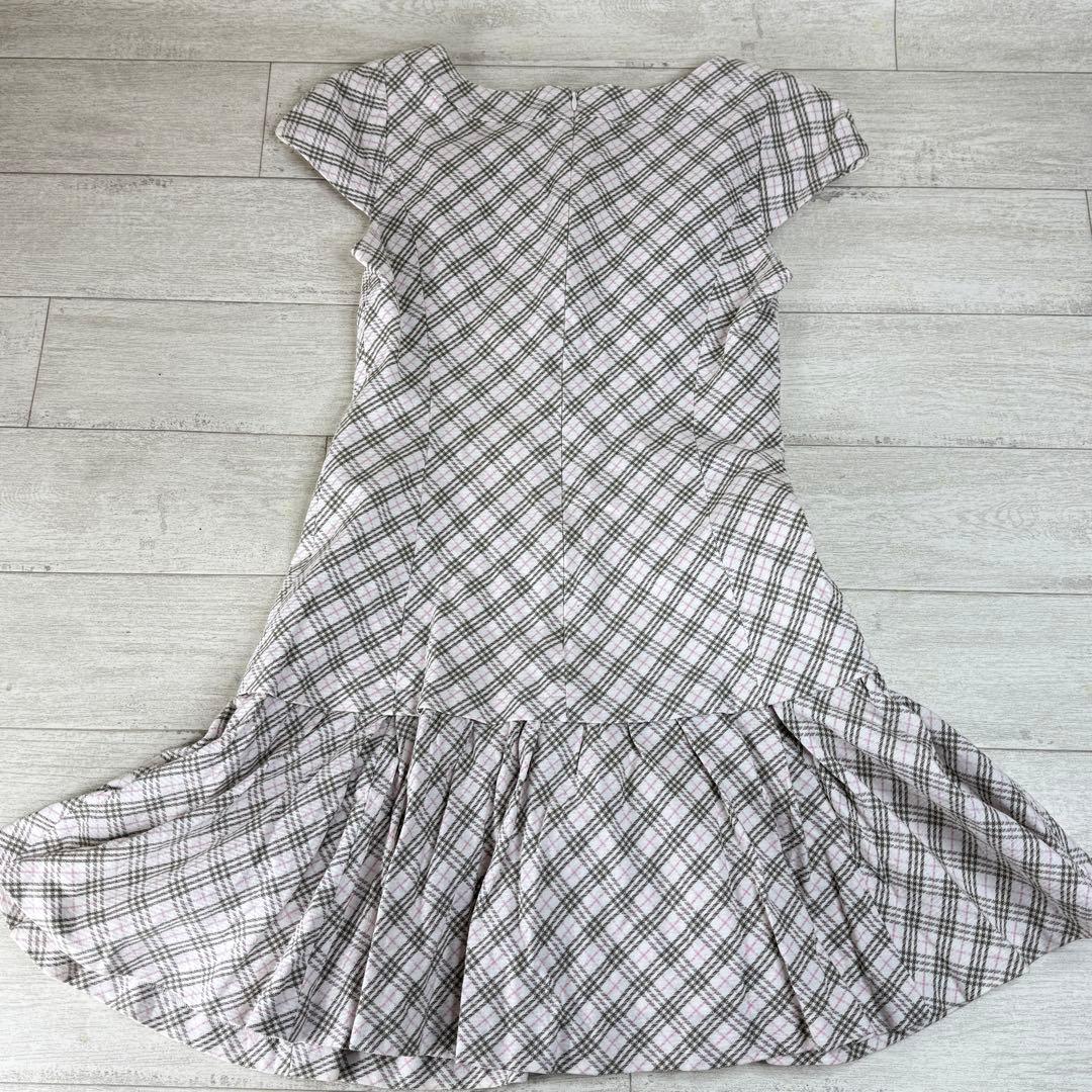 【未使用級】バーバリーブルーレーベル　ノバチェックロゴホースワンピースサイズ38