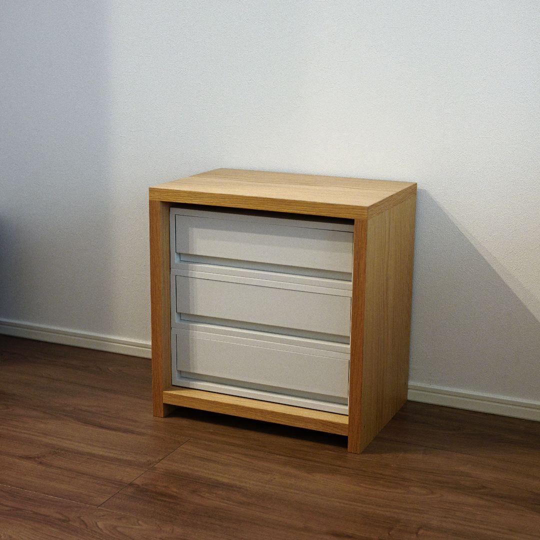 便利なオープンシェルフ　ナラ材突板合板