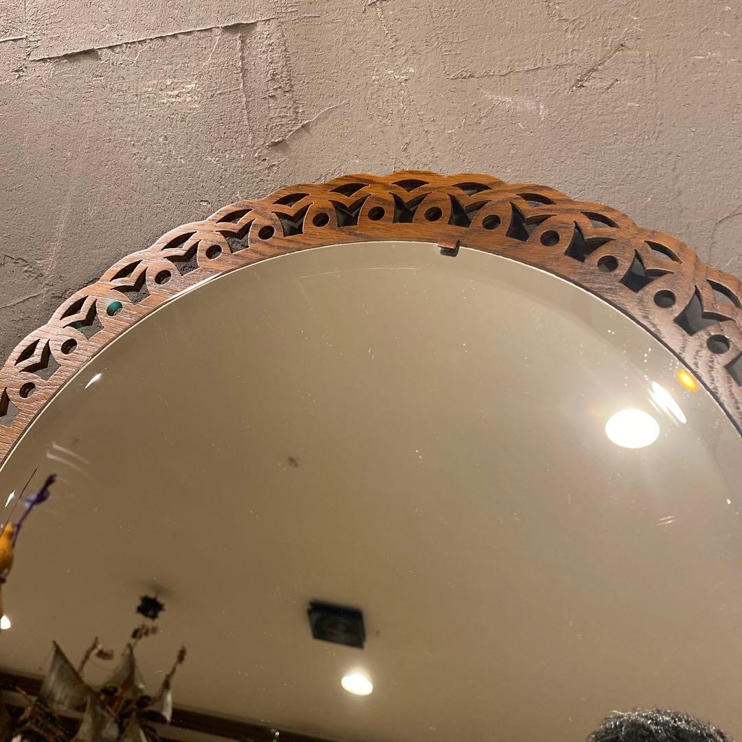 定価34000円 パリの雑貨屋 高級壁掛け鏡 ウォールミラー インテリア 木製