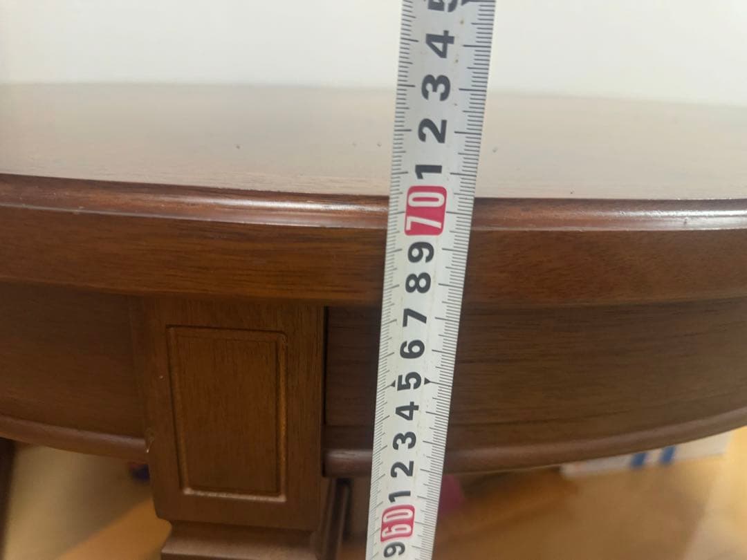 マルニモッコウ　地中海シリーズ　木製楕円形テーブル　花柄椅子4脚セット