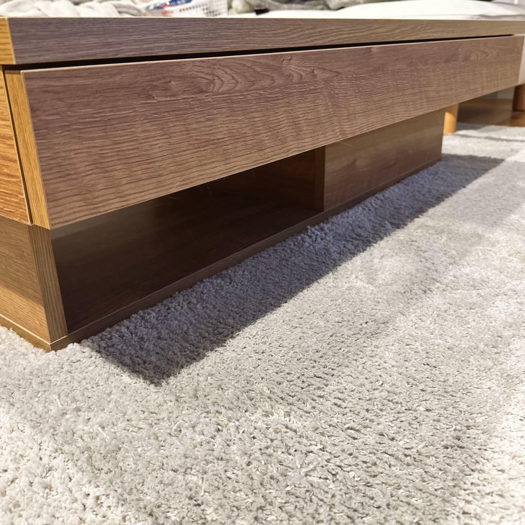 LOWYA木目調センターテーブル 日本製[幅110]