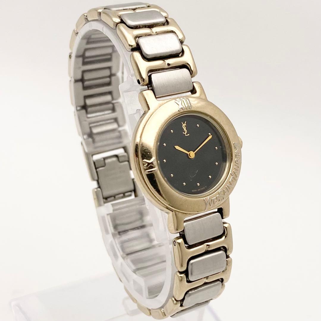 【稼働品】イヴ・サンローラン クォーツ 腕時計 コンビ 2200 新品電池