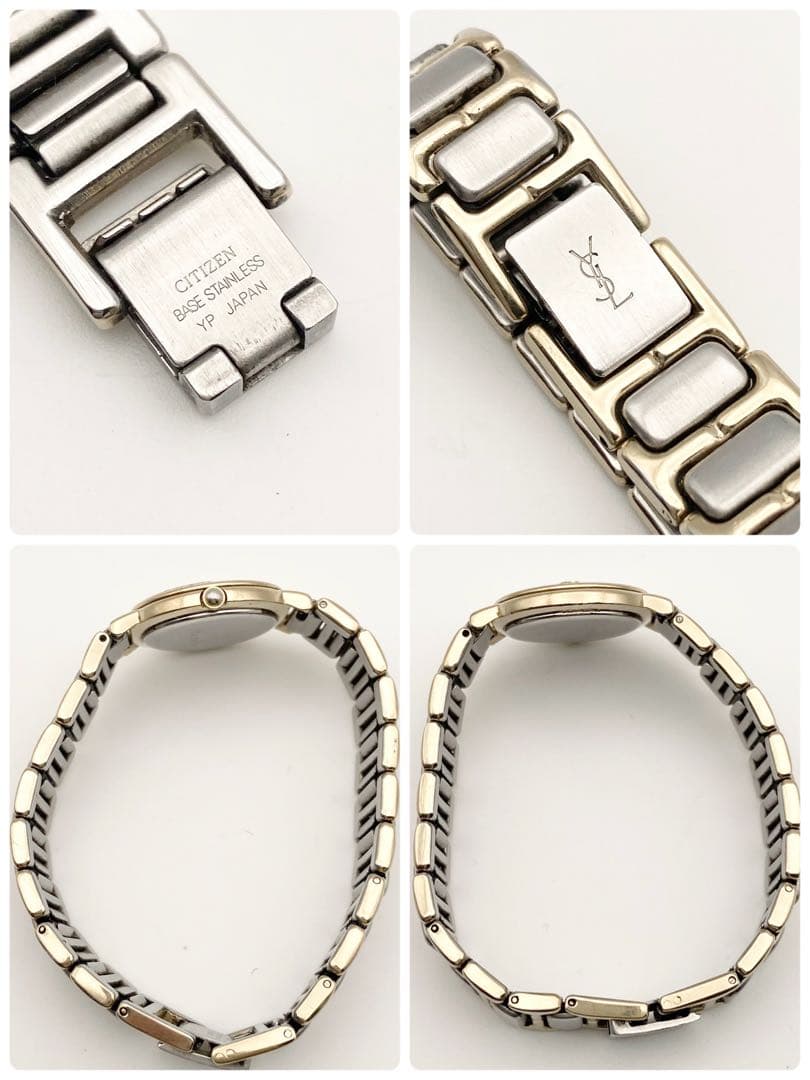 【稼働品】イヴ・サンローラン クォーツ 腕時計 コンビ 2200 新品電池