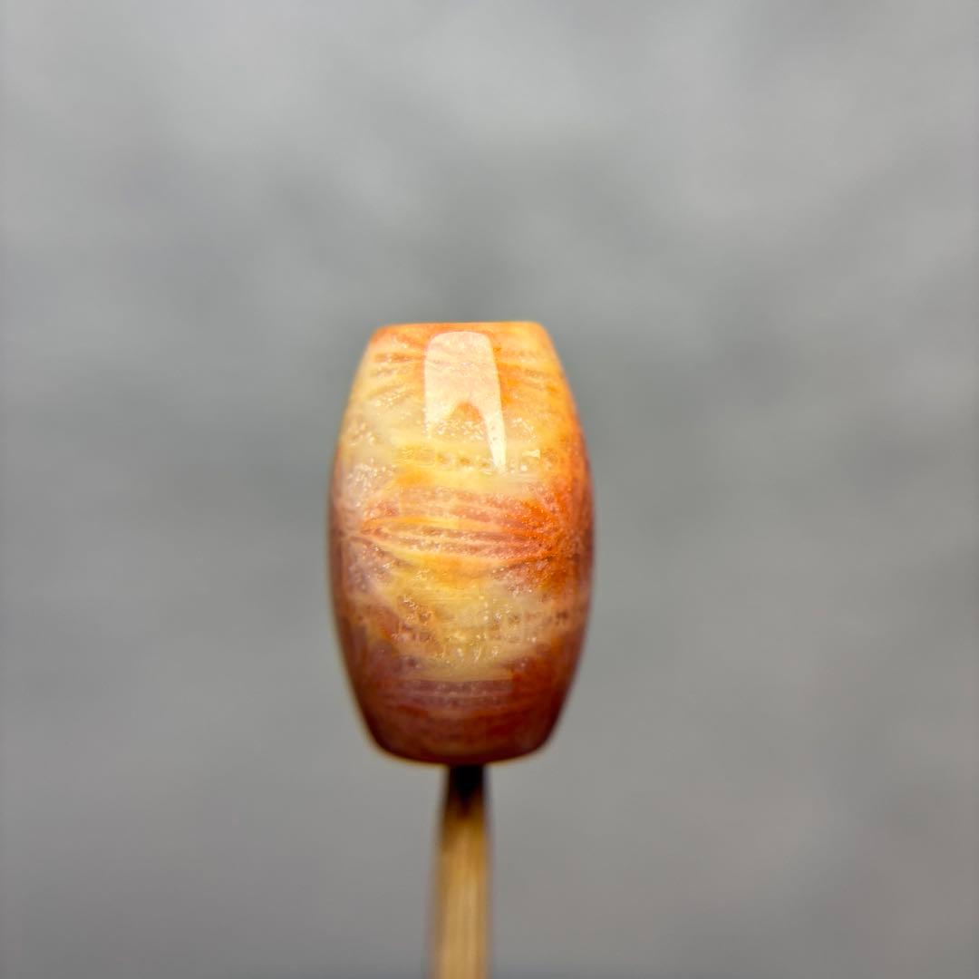 もんちゃんフォッシルコーラル　天珠　1-319