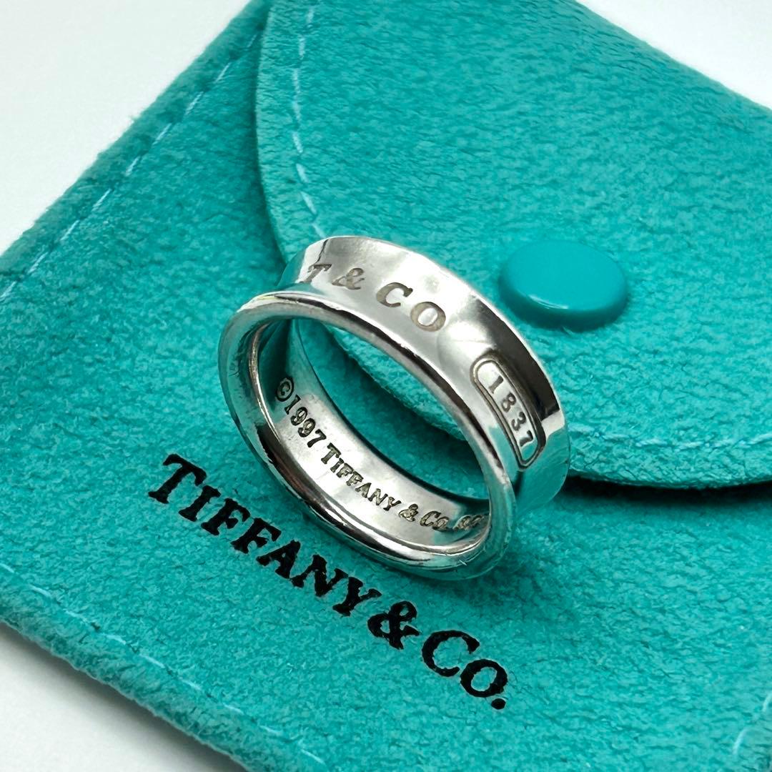 美品　ティファニー　ナロー　1837 リング　約18号　シルバー　925