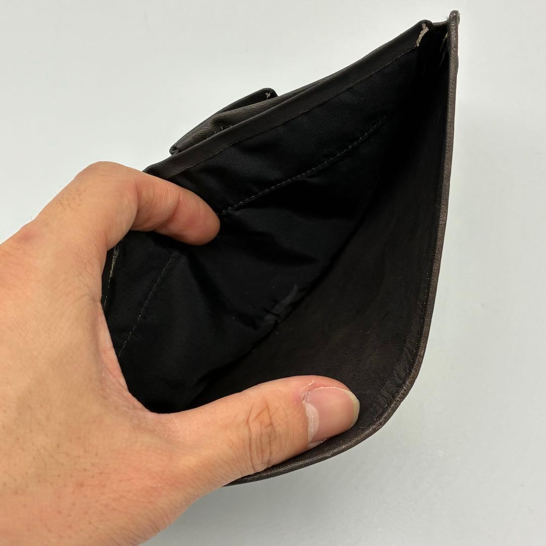 美品】センザンコウ　二つ折り財布　小銭入れ付き　グレー系