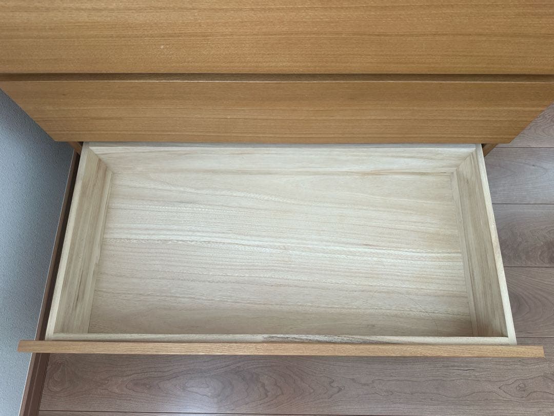無印良品 4段チェスト・タモ材（廃盤品）