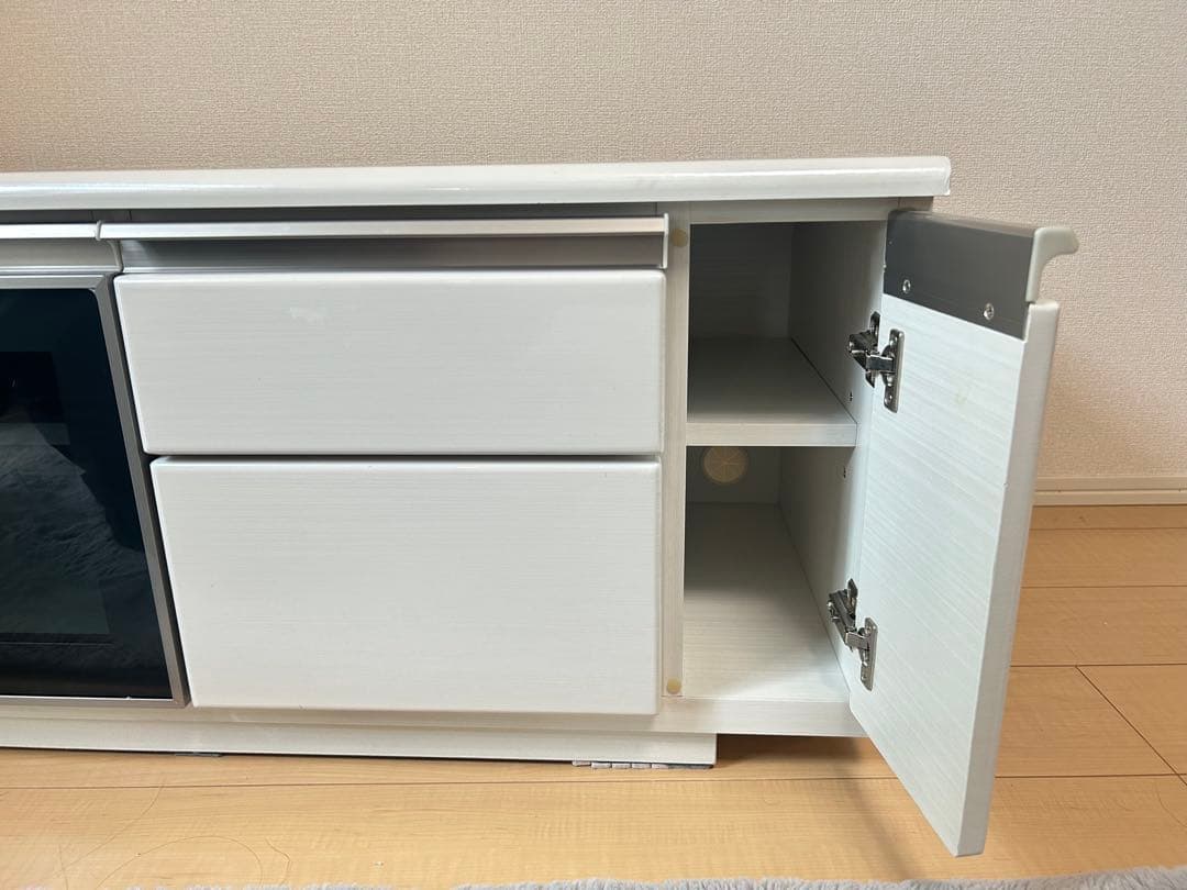 【良品】ホワイト テレビボード／ローボード