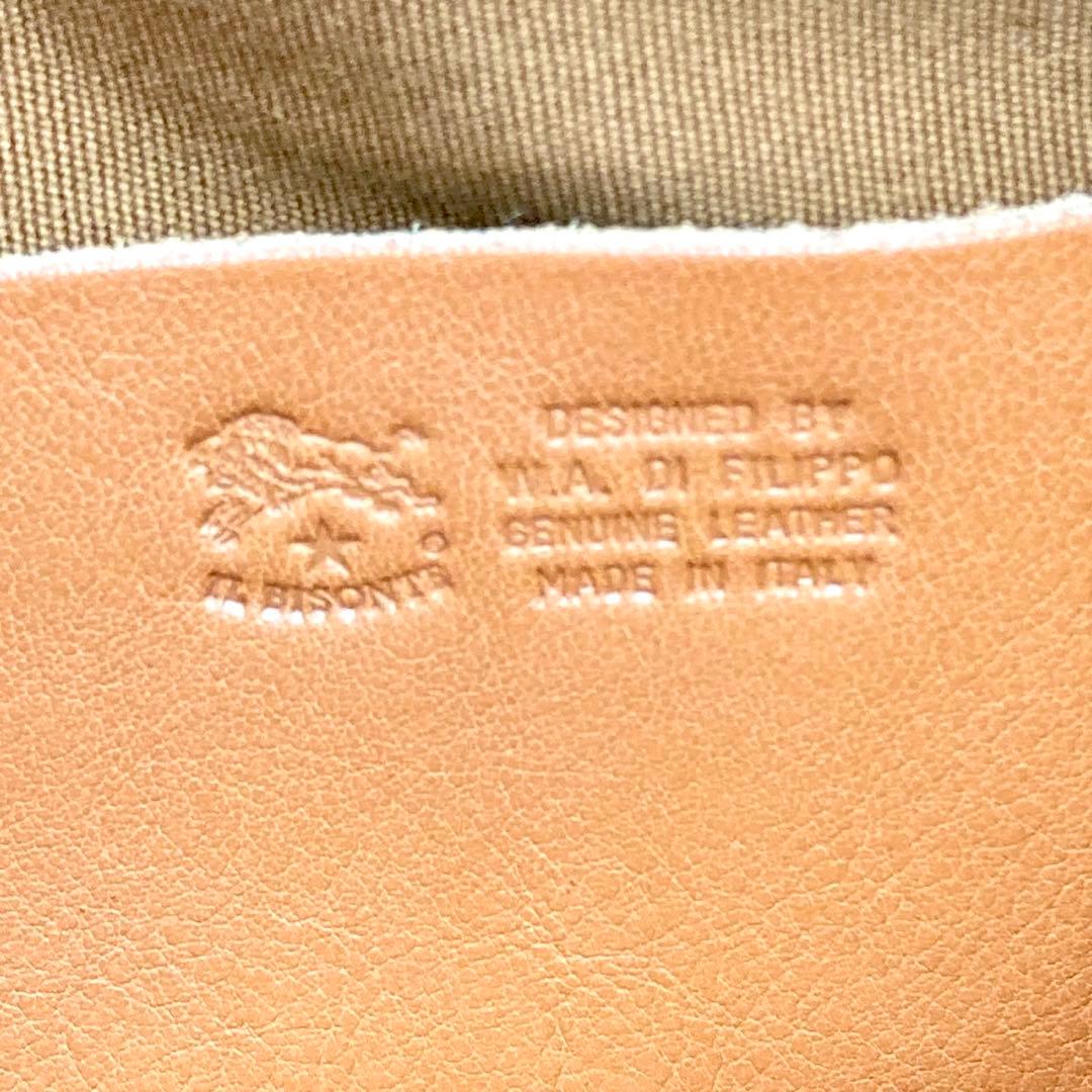 現行！超美品✨ IL BISONTE トートバッグ 本革 ヤケヌメ ロゴ型押し